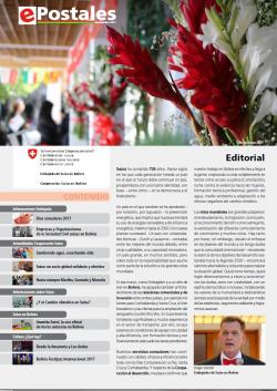 e- Postales  Sep 2017 (Boletín trimestral de la Cooperación Suiza en Bolivia)